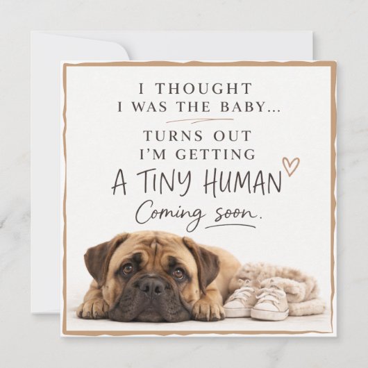 Dog Pregnancy Announcement Card 招待状 (正面)