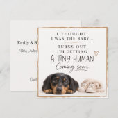 Dog Pregnancy Announcement Card 招待状 (正面/裏面)