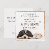 Dog Pregnancy Announcement Card 招待状 (正面/裏面)
