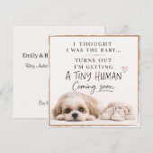 Dog Pregnancy Announcement Card 招待状 (正面/裏面)