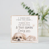 Dog Pregnancy Announcement Card 招待状 (スタンド正面)