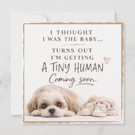 Dog Pregnancy Announcement Card 招待状