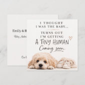 Dog Pregnancy Announcement Card 招待状 (正面/裏面)