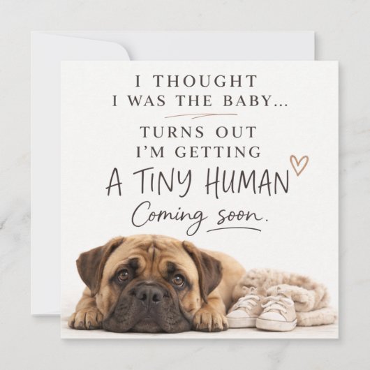 Dog Pregnancy Announcement Card 招待状 (正面)