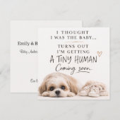 Dog Pregnancy Announcement Card 招待状 (正面/裏面)