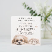 Dog Pregnancy Announcement Card 招待状 (スタンド正面)