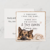 Dog Pregnancy Announcement Card 招待状 (正面/裏面)