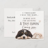 Dog Pregnancy Announcement Card 招待状 (正面/裏面)