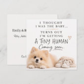Dog Pregnancy Announcement Card 招待状 (正面/裏面)