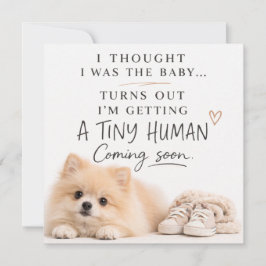 Dog Pregnancy Announcement Card 招待状