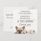 Dog Pregnancy Announcement Card 招待状 (正面/裏面)