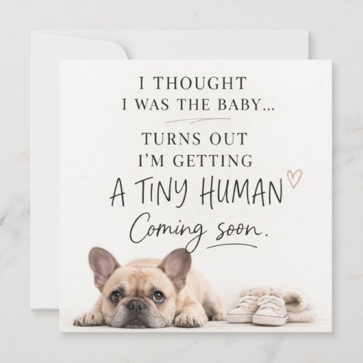 Dog Pregnancy Announcement Card 招待状 (正面)