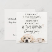 Dog Pregnancy Announcement Card 招待状 (正面/裏面)