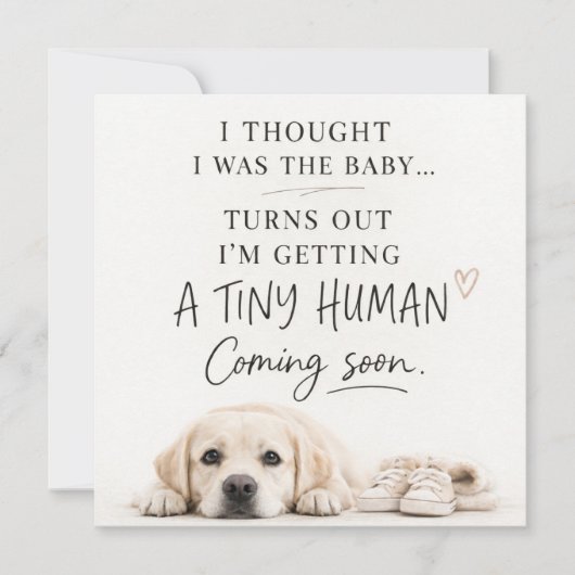 Dog Pregnancy Announcement Card 招待状 (正面)