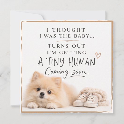 Dog Pregnancy Announcement Card 招待状 (正面)