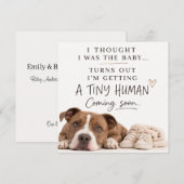 Dog Pregnancy Announcement Card 招待状 (正面/裏面)
