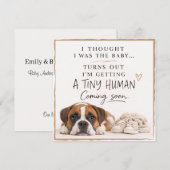 Dog Pregnancy Announcement Card 招待状 (正面/裏面)