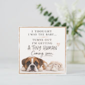 Dog Pregnancy Announcement Card 招待状 (スタンド正面)