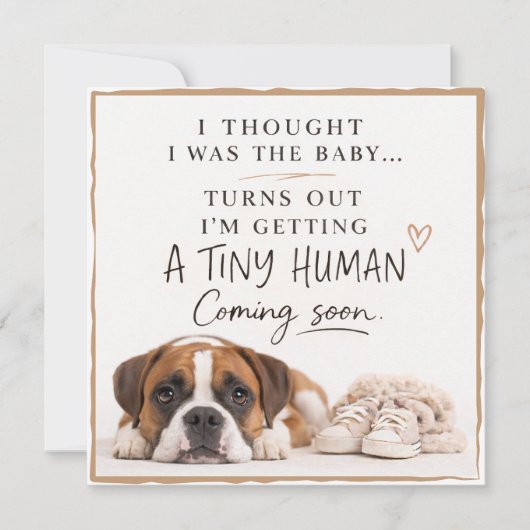 Dog Pregnancy Announcement Card 招待状 (正面)