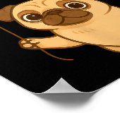 Dog Pug 67 Meme Six Seven Balloon Funny Gen Alpha  ポスター (角)