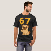 Dog Pug 67 Meme Six Seven Balloon Funny Gen Alpha  Tシャツ (正面フル)