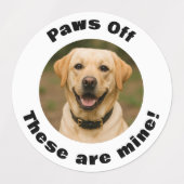 Dog Pun Round Photo Treats ラベル (デザイン1)