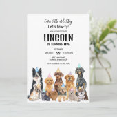 Dog Puppy Birthday Invitation 招待状 (スタンド正面)