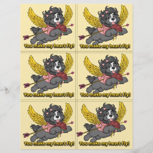 Dog Puppy Classroom Valentine Sheets レターヘッド (正面)