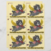 Dog Puppy Classroom Valentine Sheets レターヘッド (正面/裏面)