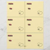 Dog Puppy Classroom Valentine Sheets レターヘッド (裏面)