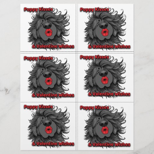 Dog Puppy Classroom Valentine Sheets レターヘッド (正面)