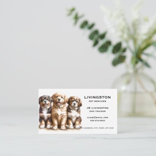 Dog QR Code Business Cards 名刺 (スタンド正面)
