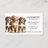 Dog QR Code Business Cards 名刺 (正面)