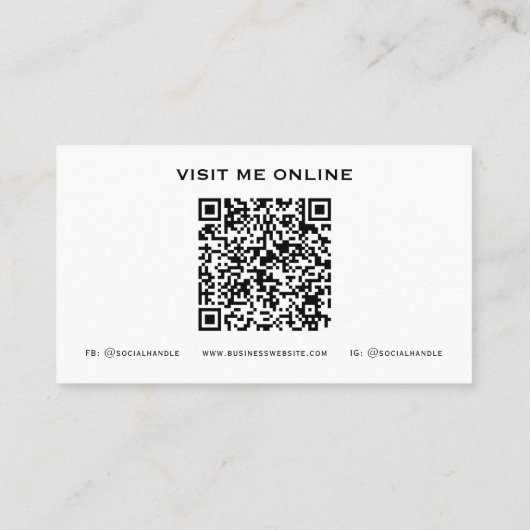 Dog QR Code Business Cards 名刺 (裏面)