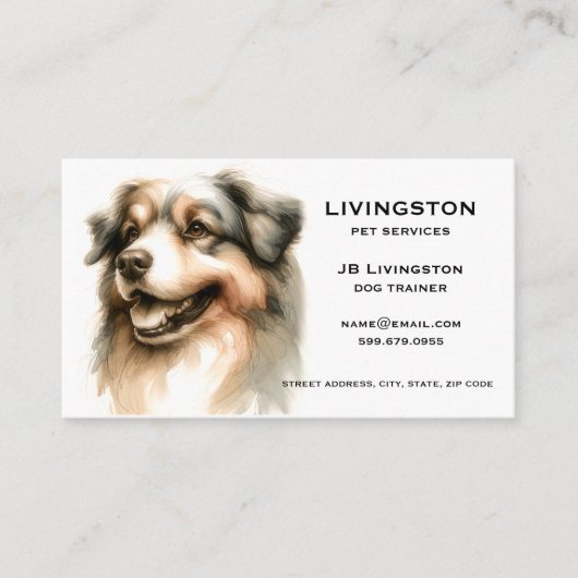 Dog QR Code Business Cards 名刺 (正面)