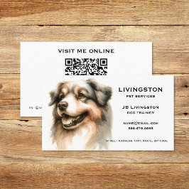 Dog QR Code Business Cards 名刺