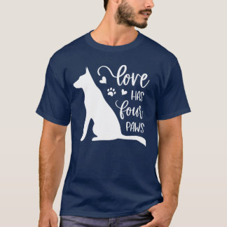 Dog Quote Silhouette Navy Blue Men Tシャツ