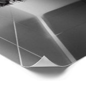 Dog Reading Newspaper on Toilet ポスター (角)