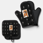 $DOG / Runestoneオーブンのミッツ&ポットホルダー 鍋つかみ&鍋敷きセット (正面/裏面)