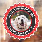 Dog Safety Alert Custom First Responder ウィンドウサイン (シート2)