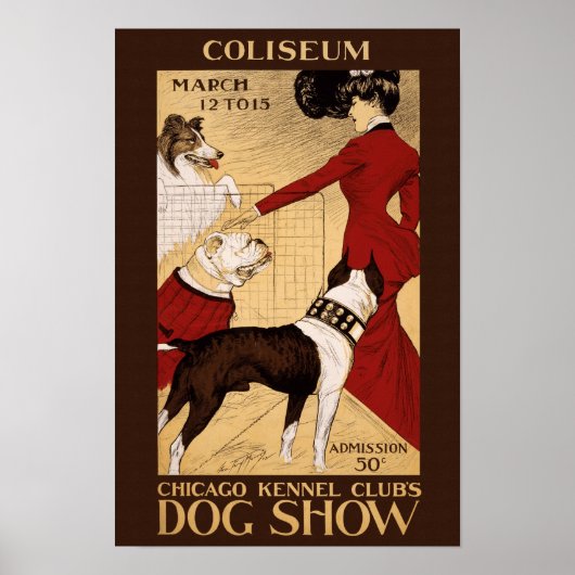 Dog Show, 1902. Vintage Advertising ポスター (正面)
