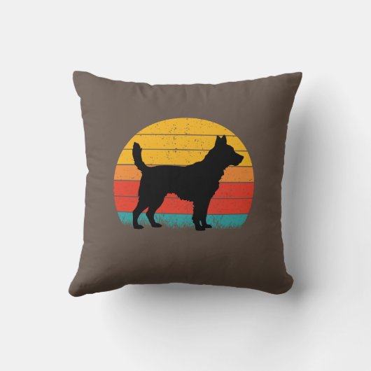 Dog Silhouette at Sunset クッション (裏面)