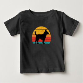 Dog Silhouette at Sunset ベビーTシャツ