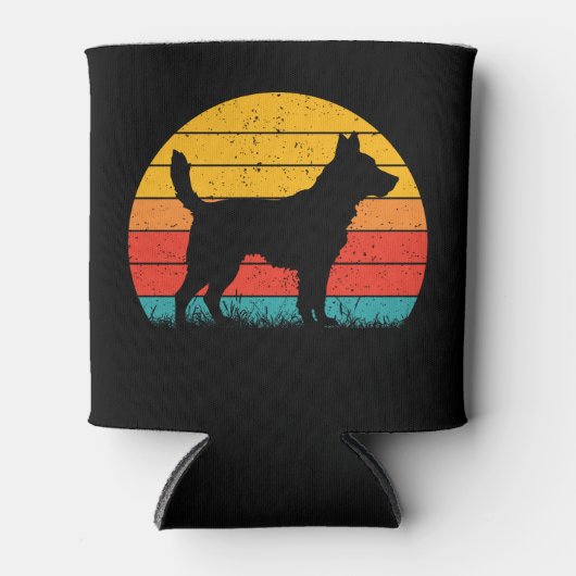 Dog Silhouette at Sunset 缶クーラー (正面)