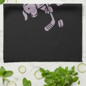 Dog Silhouette Golden Retriever Labrador Hockey   キッチンタオル (折り畳み)