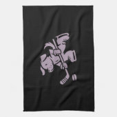 Dog Silhouette Golden Retriever Labrador Hockey   キッチンタオル (縦)