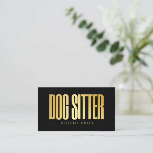 Dog Sitter Black And Gold  名刺 (スタンド正面)