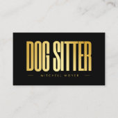 Dog Sitter Black And Gold  名刺 (正面)