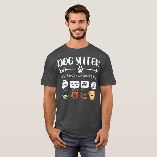 Dog Sitter  Dog Sitter Gift Funny Dog Faces Tシャツ (正面フル)