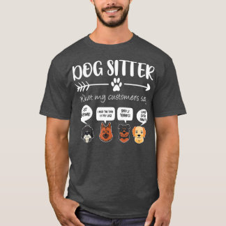 Dog Sitter  Dog Sitter Gift Funny Dog Faces Tシャツ